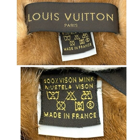 Louis Vuitton Vintage M72245 Monogram Mink Fur Echarpe Vizon Scarf Wrap [106495] - Picture 11 of 11
